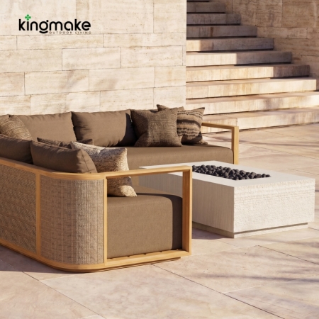 Maui Cane Collection L-Shape Sofa