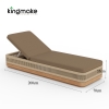 Laguna Collection Teak Sun Lounger With Hand-Woven Rope