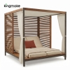 Modern Aluminum Outdoor Double Canopy Daybed KM18025_复制