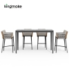 Albert Collection Rope Weave Aluminum  Bar Set