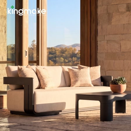 Modern Aluminum Neo Collection Three Seater Outdoor Sofa KM18026