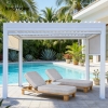 Modern White Aluminum Pergola KM18039-2