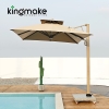 High-end Aluminum LED Square Cantilever Umbrellas KMS8601-6B 