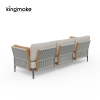Rope Weave Aluminum Conversation Sofa Set