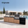 Modern Aluminum L-Shaped Outdoor Kitchen