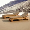 solid teak wood sun lounger kmd18009