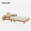 Duvo Collection Modern Teak Modular Sun Lounger