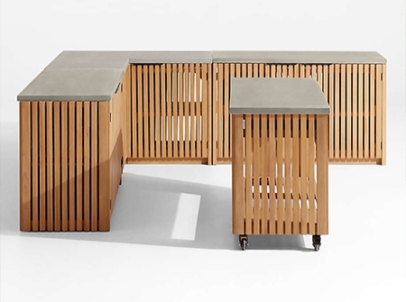 Premium Solid Teak Outdoor Kitchen Cabinets KMO1503