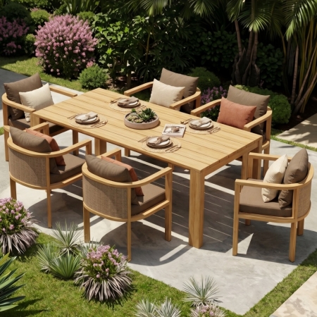 high-end maui cane collection dining set