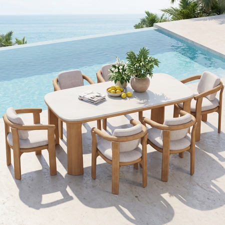 Luxury Teak Outdoor Dining Set KMD18042