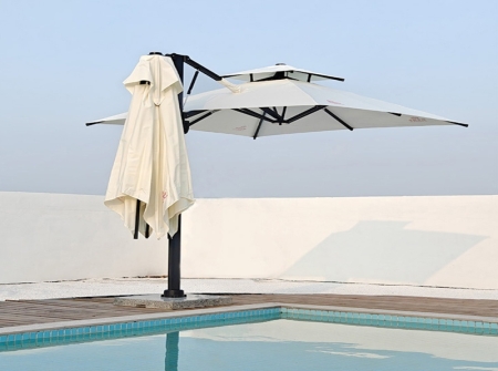 High-end Aluminum Twin Cantilever Umbrellas KMS8601-8B 