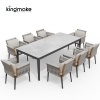 Rope Weave Aluminum Outdoor Dining Set