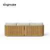 Luxury Amalfi Collection Teak Three-Seater Sofa