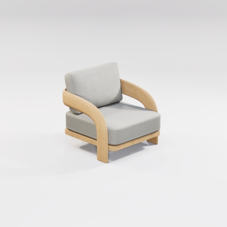 Luxury Teak Outdoor Single Sofa KMD18016