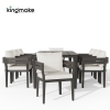 Cima Collection Modern Minimalist Aluminum Outdoor Dining Set