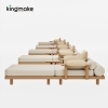 Duvo Collection Modern Teak Modular Sun Lounger