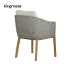 luxury teak woven luvia collection garden chair
