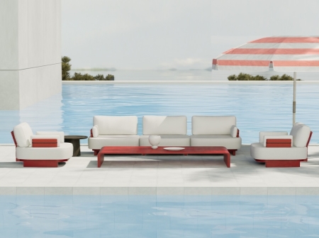 Modern Aluminum Afterglow Collection Sofa KM18013