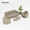 Modern Teak Woven Outdoor Sofa KMD18041