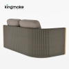 Modern Woven Rope Modular Outdoor Sofa Set with Teak Wood Frame