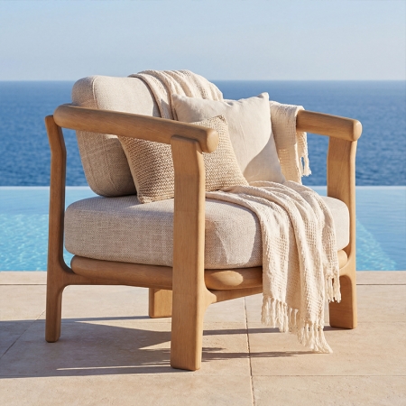 luxury acroa collection teak single sofa 