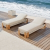 High-end Teak Woven Sun Loungers KMD18002