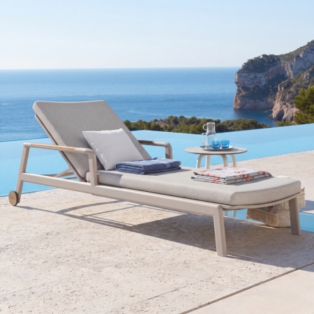 Cenxi Collection Aluminum Adjustable Outdoor Sun Lounger