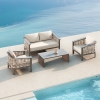 Aluminum Rattan Woven Outdoor Sofa KMD18004