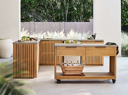 Premium Solid Teak Outdoor Kitchen Cabinets KMO1502