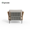 Rope Weave Aluminum Conversation Sofa Set