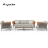 Rope Weave Aluminum Conversation Sofa Set