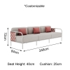 Nex Collection Aluminum Weave Outdoor Sofa Set