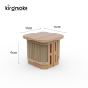 Laguna Collection Solid Teak Modular Outdoor Sectional Sofa with Hand-Woven Rope