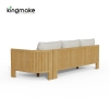 luxury teak amalfi collection outdoor 3 seater sofa
