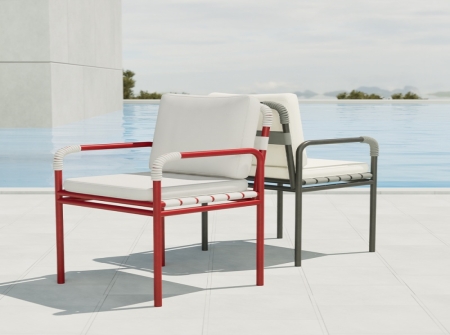 Modern Aluminum Afterglow Collection Dining Chair KM18013A