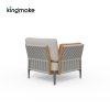 Rope Weave Aluminum Conversation Sofa Set