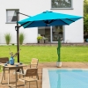 High-end Aluminum LED Square Cantilever Umbrellas KMS8609A 
