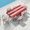 Modern Aluminum Afterglow Collection Dining Set KM18013