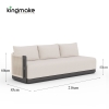 Laguna Collection Aluminum Modular Outdoor Sectional Sofa With Hand-Woven Rope