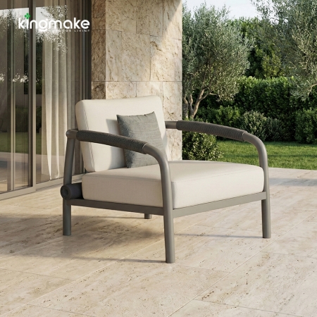 Waterproof Aluminum Rolla Collection Single Sofa KM18035