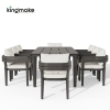 Cima Collection Modern Minimalist Aluminum Outdoor Dining Set