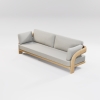 Luxury Teak Outdoor Two Seaters Sofa KMD18016