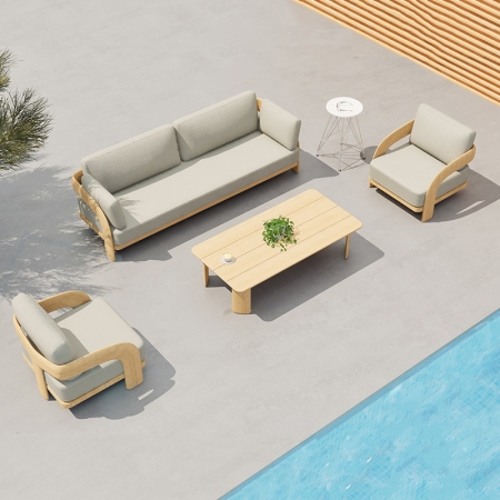 Luxury Teak Outdoor Sofa Set KMD18016