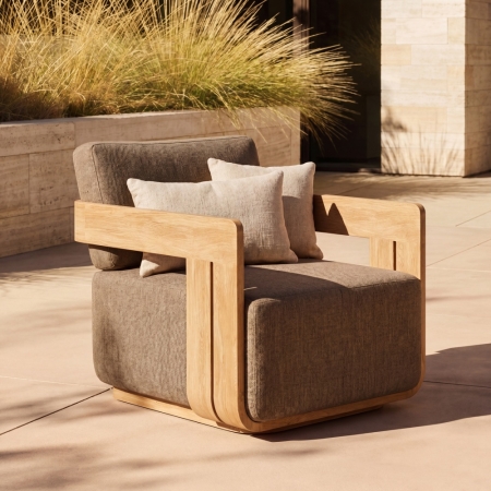 Modern Teak Neo Collection Outdoor Single Sofa KM18026-T