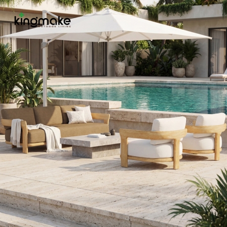 Natural Teak Tider Collection Outdoor Sofa KM18036