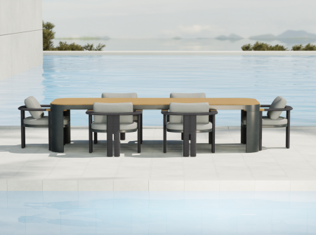 Modern Aluminum Outdoor Dining Set KMD18001
