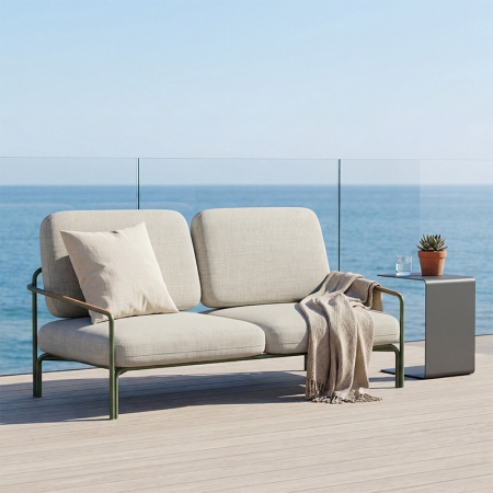 minimalist modern two-seater sofa km18047