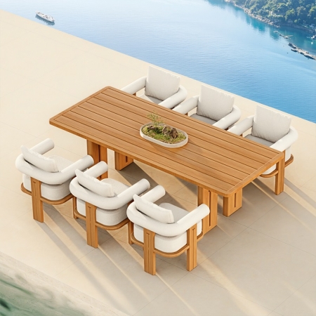 Luxury Teak Outdoor Dining Set KMD18003