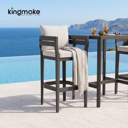 Cima Collection Aluminum Outdoor Bar Stool