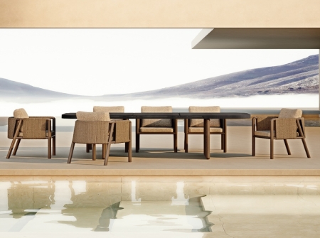 Modern Aluminum Woven Dining Set KMD18010